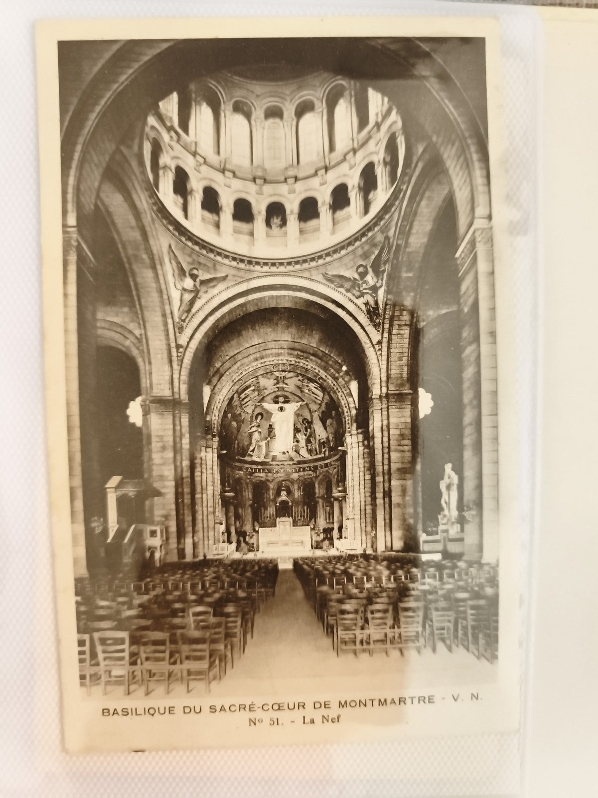 Carte postale ancienne Basilique Sacré-Cœur Montmartre Paris CPA église vintage