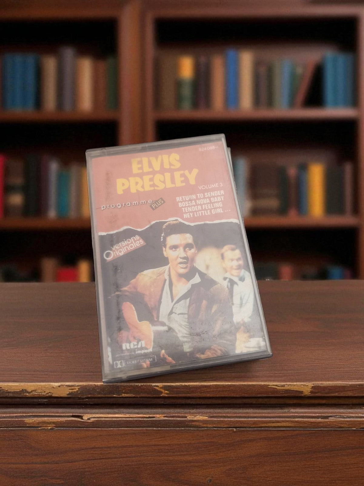 Cassette audio vintage Elvis Presley RCA programme plus années 80 rétro K7