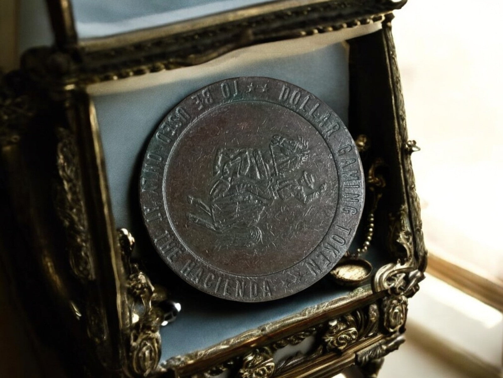 Jeton de casino vintage métal Hacienda Las Vegas dollar gaming token