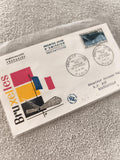 Lettre FDC Bruxelles 1958 premier jour Pavillon France philatélie ancien