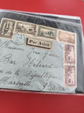 Ancienne enveloppe oblitérée Maroc Par Avion timbres collection philatélie