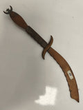 Coupe-papiers ancien militaire WW1 sabre décor croissant laiton