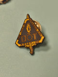 Pin's vintage Gendarmerie Mobile DOT Réserves triangle bleu doré militaire (Ref