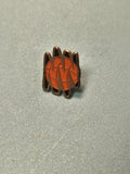 Pin's vintage basket orange design graphique ancien collection sport rétro