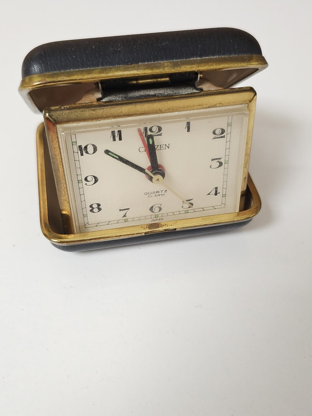 Réveil de voyage vintage Citizen ancien, horloge rétro pour collectionneur, fonc