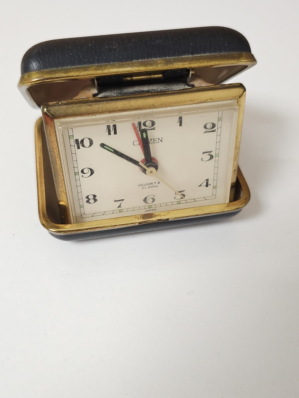 Réveil de voyage vintage Citizen ancien, horloge rétro pour collectionneur, fonc