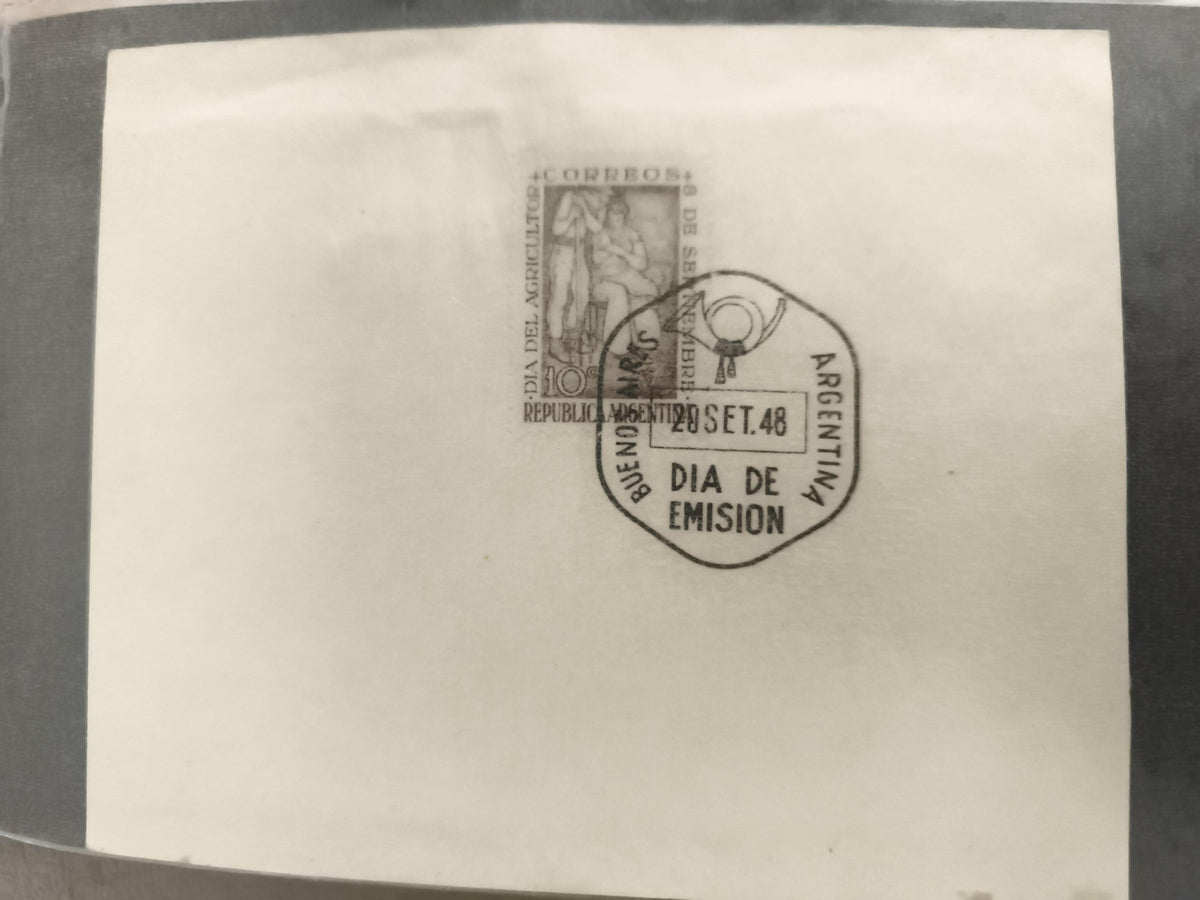 Timbre Argentine 1948 Día del Agricultor oblitéré Buenos Aires philatélie
