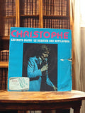 Disque 45 tours vintage Christophe Les Mots Bleus Motors pochette bleu usagé