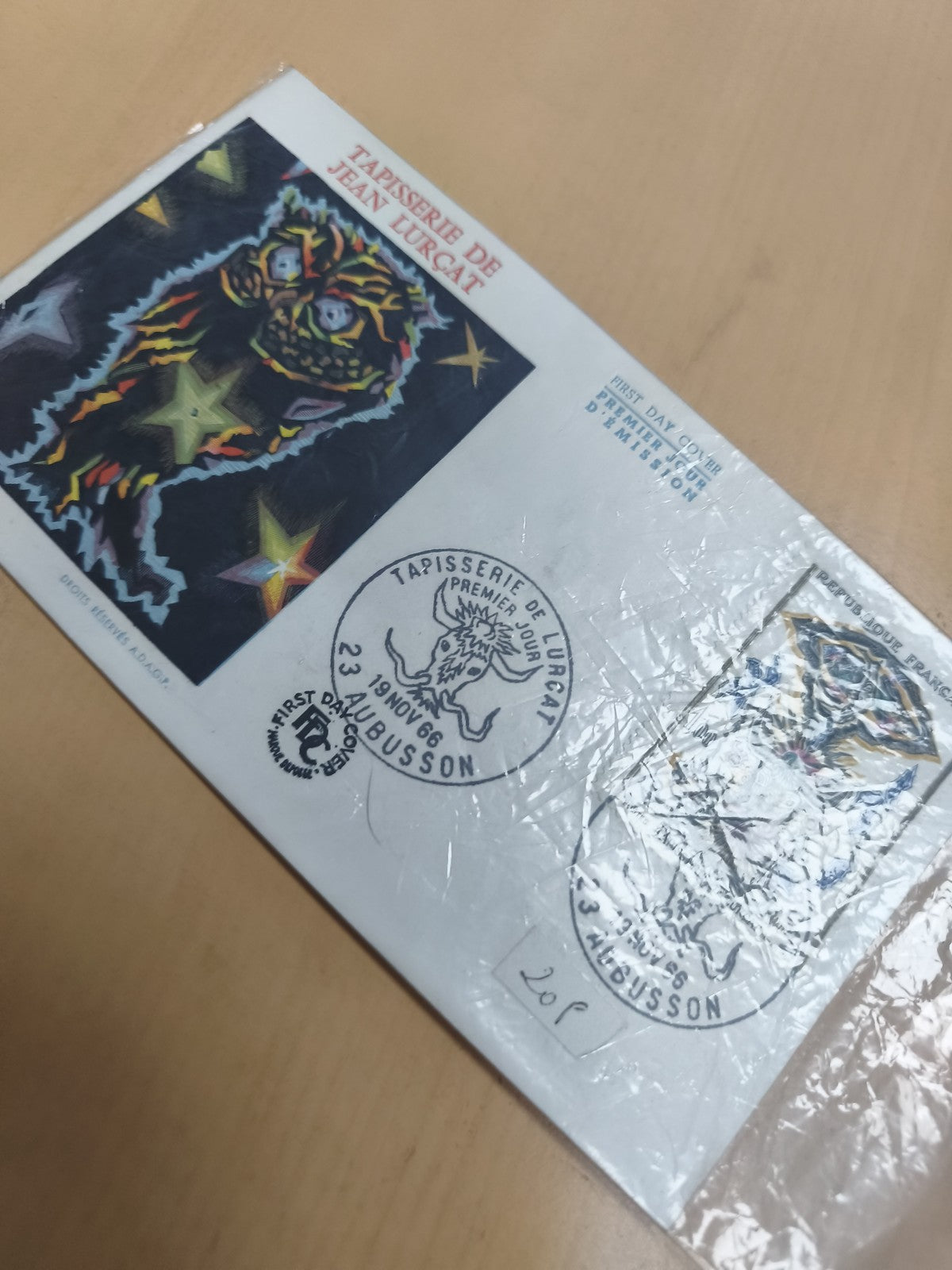 Enveloppe Premier Jour Tapisserie de Jean Lurçat 1966 FDC Abusson philatélie