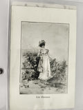 Carte postale ancienne Les Oiseaux élégante époque 1900 illustration rétro CPA