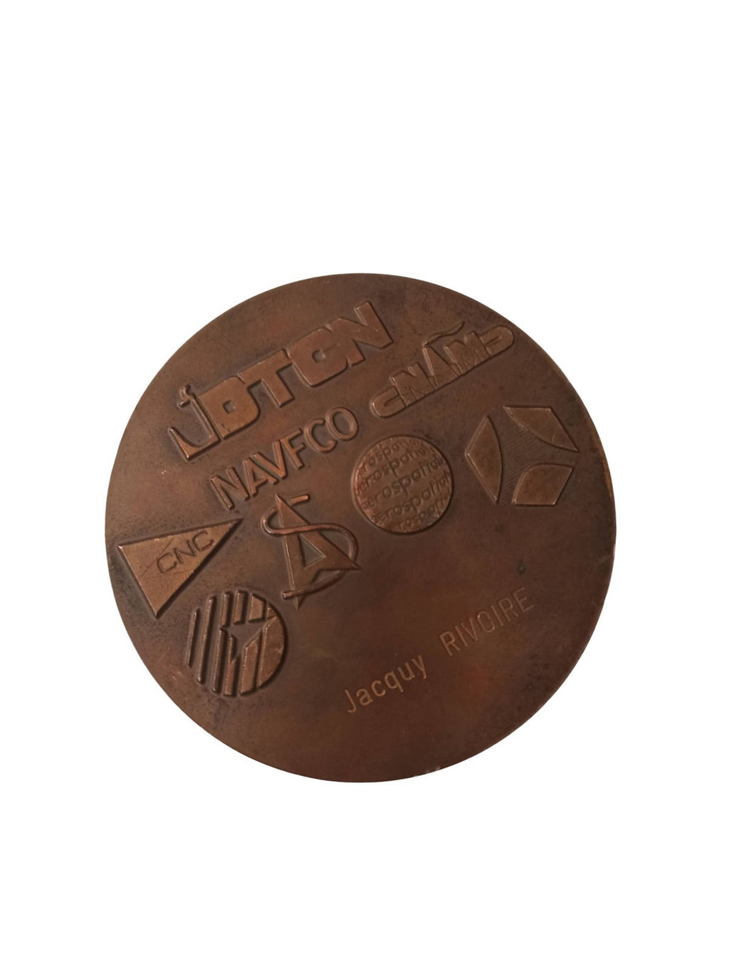 Médaille bronze vintage Sawari Monnaie de Paris marine aéronavale DTCN NAVFCO