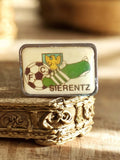 Pin's football FC Sierentz vintage rectangulaire émaillé rare ancien badge