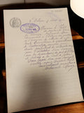 Document ancien manuscrit 1931 Ponts et Chaussées Marseille vintage