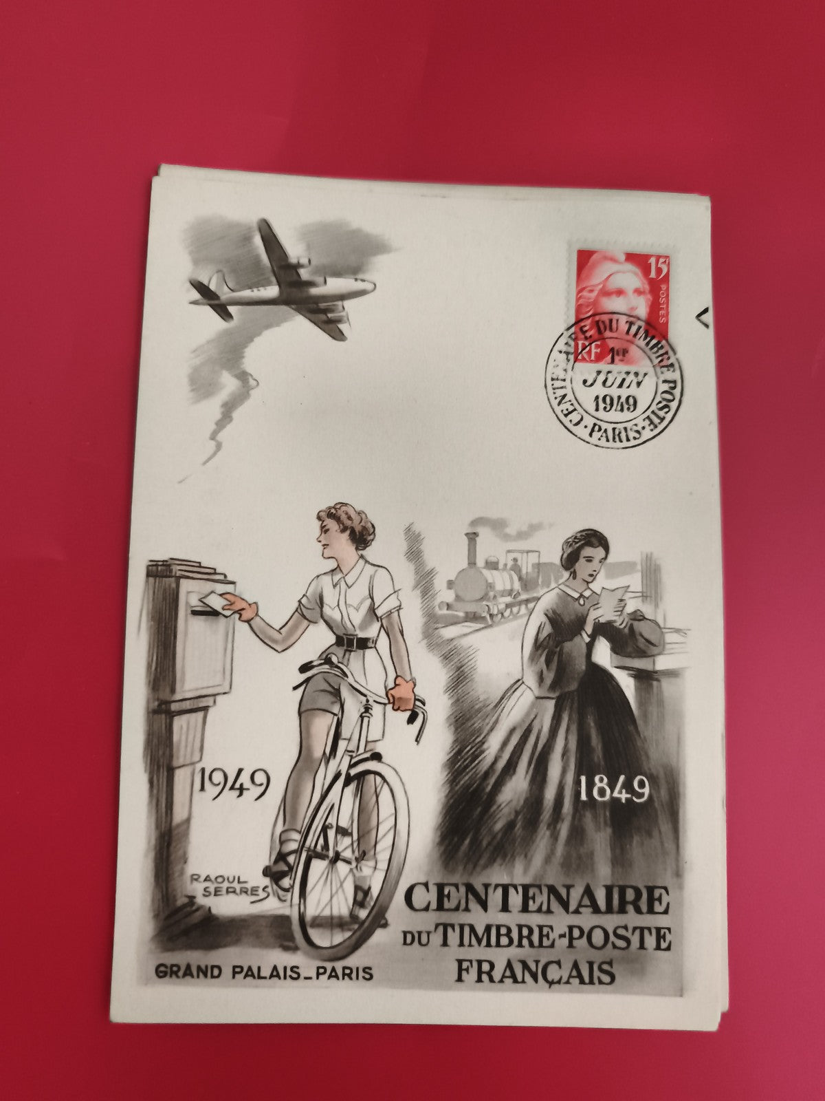 Lettre Premier Jour 1949 Centenaire Timbre-Poste Français Grand Palais