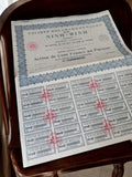Action au porteur Ninh Binh Tonkin années 1920 ancien titre financier papier