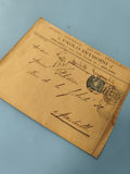 Ancienne enveloppe oblitérée Italie vers France, timbres collection philatélie