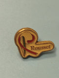 Vintage pin's Rousset doré logo original collection badge ancien