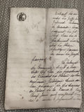 Ancien document manuscrit tribunal République Française XIXe Marseille