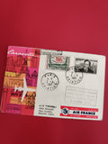 Lettre 1er vol Caravelle Air France Paris Moscou 1960 Philatélie aviation
