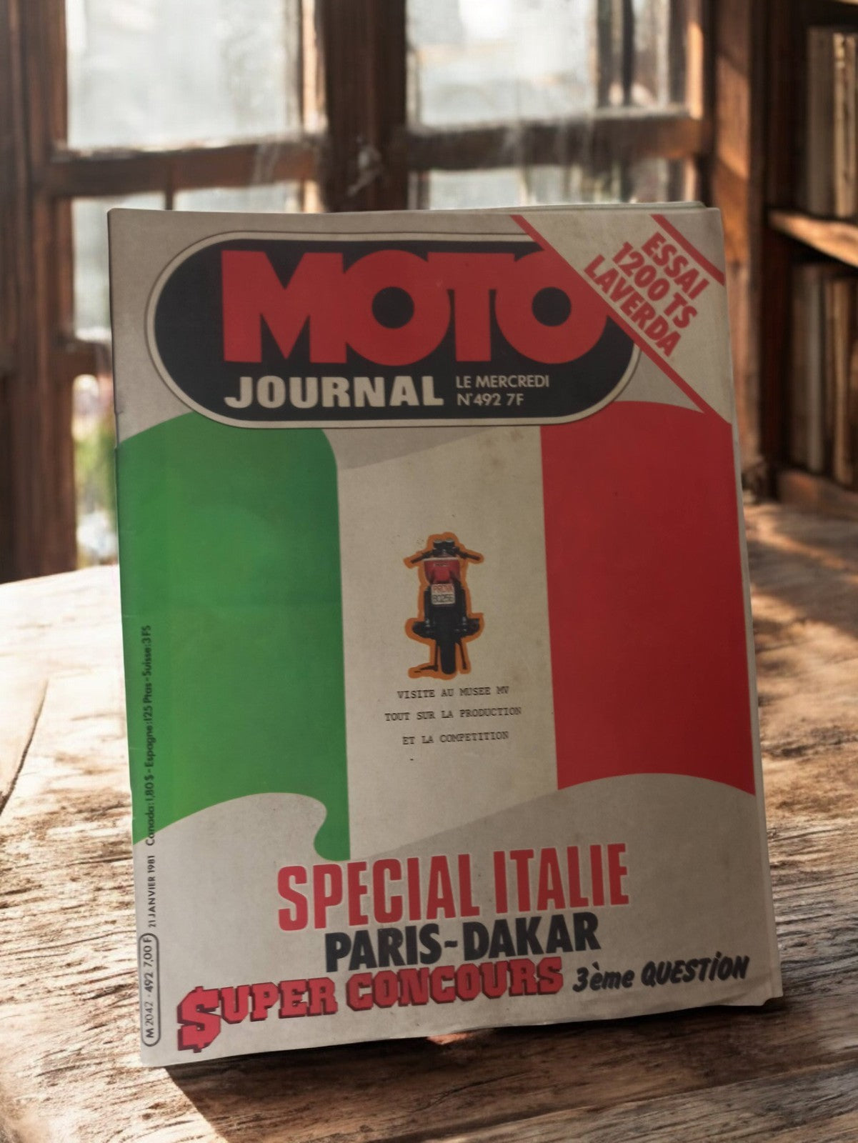 Magazine Moto Journal n°492 spécial Italie 1981 vintage ancien Paris-Dakar rétro