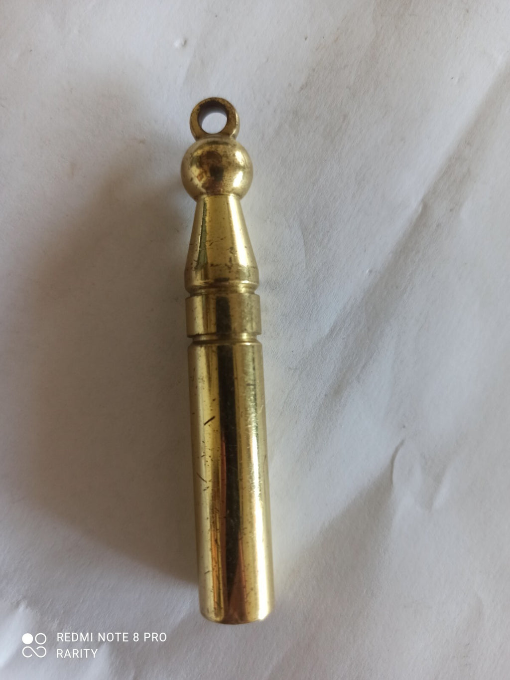 Quille militaire en bronze vintage, pendentif ancien, objet historique déco