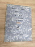 Ancien livre partitions Mendelssohn Trio op.66 violon piano Durand bleu vintage