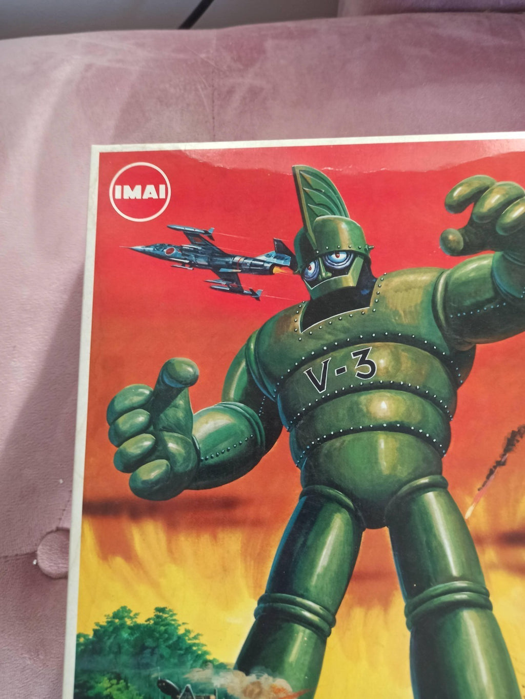 Robot vintage IMAI V-3 Big X boîte illustrée Japon années 70 jouet rétro