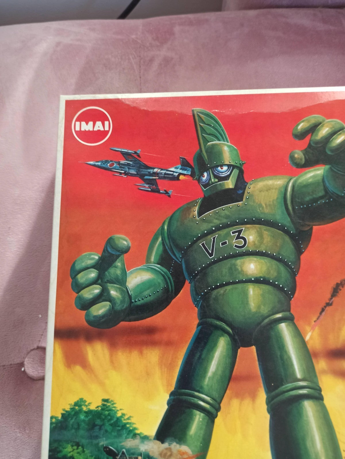 Robot vintage IMAI V-3 Big X boîte illustrée Japon années 70 jouet rétro
