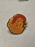 Vintage pin's Noël tête de Père Noël, ancien badge collection rétro