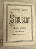 Ancien livre partitions Schubert violon piano Collection Litolff Rondo brillant
