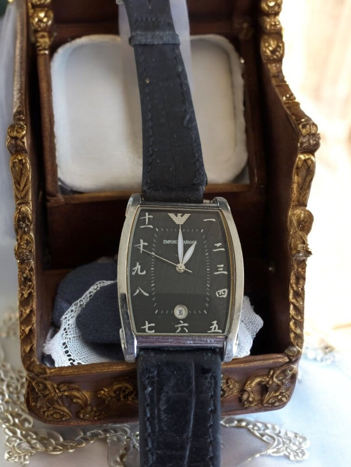 Montre homme Emporio Armani AR0917 cadran chiffres asiatiques noir