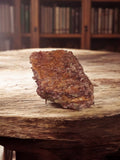 Pierre minérale ancienne, calcite brute marron, vintage déco minéraux rétro