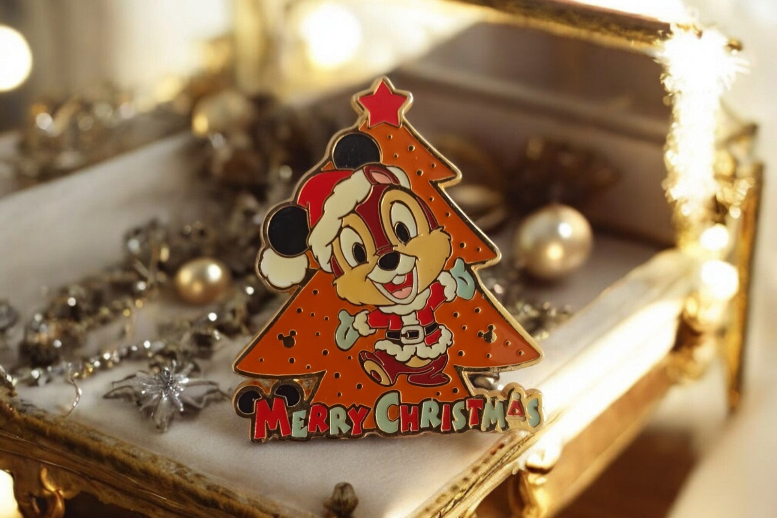 Pin's Disney Noël Tokyo Disneyland Chip Merry Christmas rare
