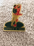 Pin's vintage patinage Caprice à Deux émaillé, badge ancien années 90 (Ref 5)