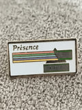 Pin's vintage Présence Lion Palais, émaillé, rectangulaire, années 80-90
