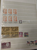 Lot timbres USA multicolores, portraits, monuments et drapeaux américains, oblit
