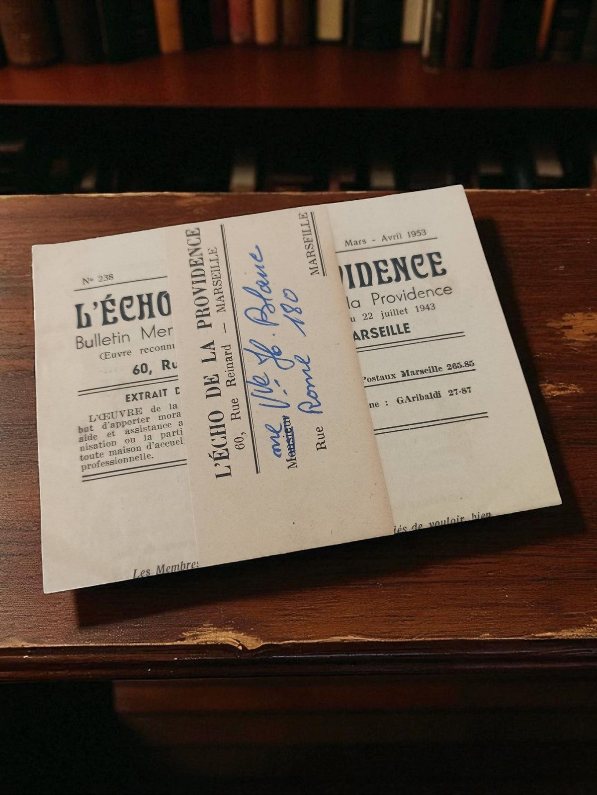 Ancien bulletin L'Écho de la Providence 1953 Marseille vintage religieux