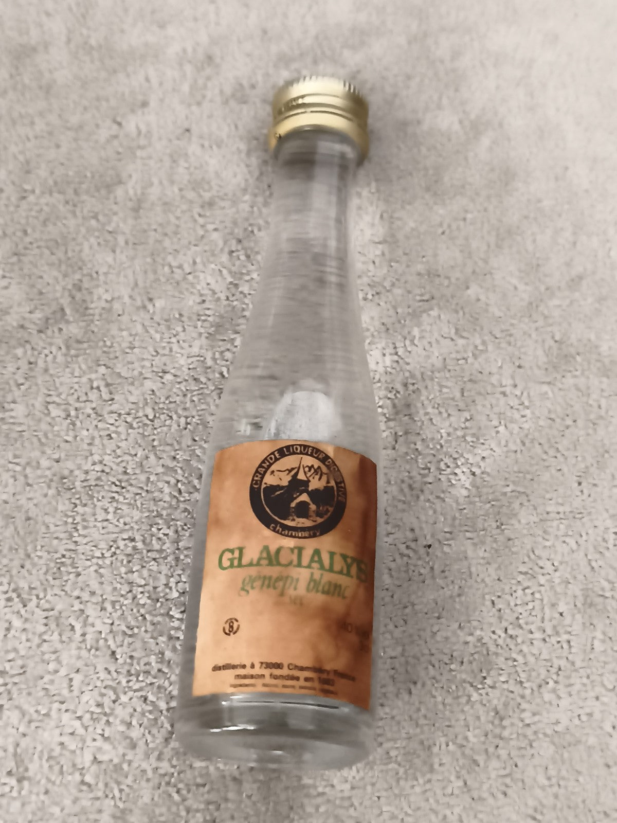 Miniature alcool Glacialys génépi blanc Chamnery bouteille déco partielle