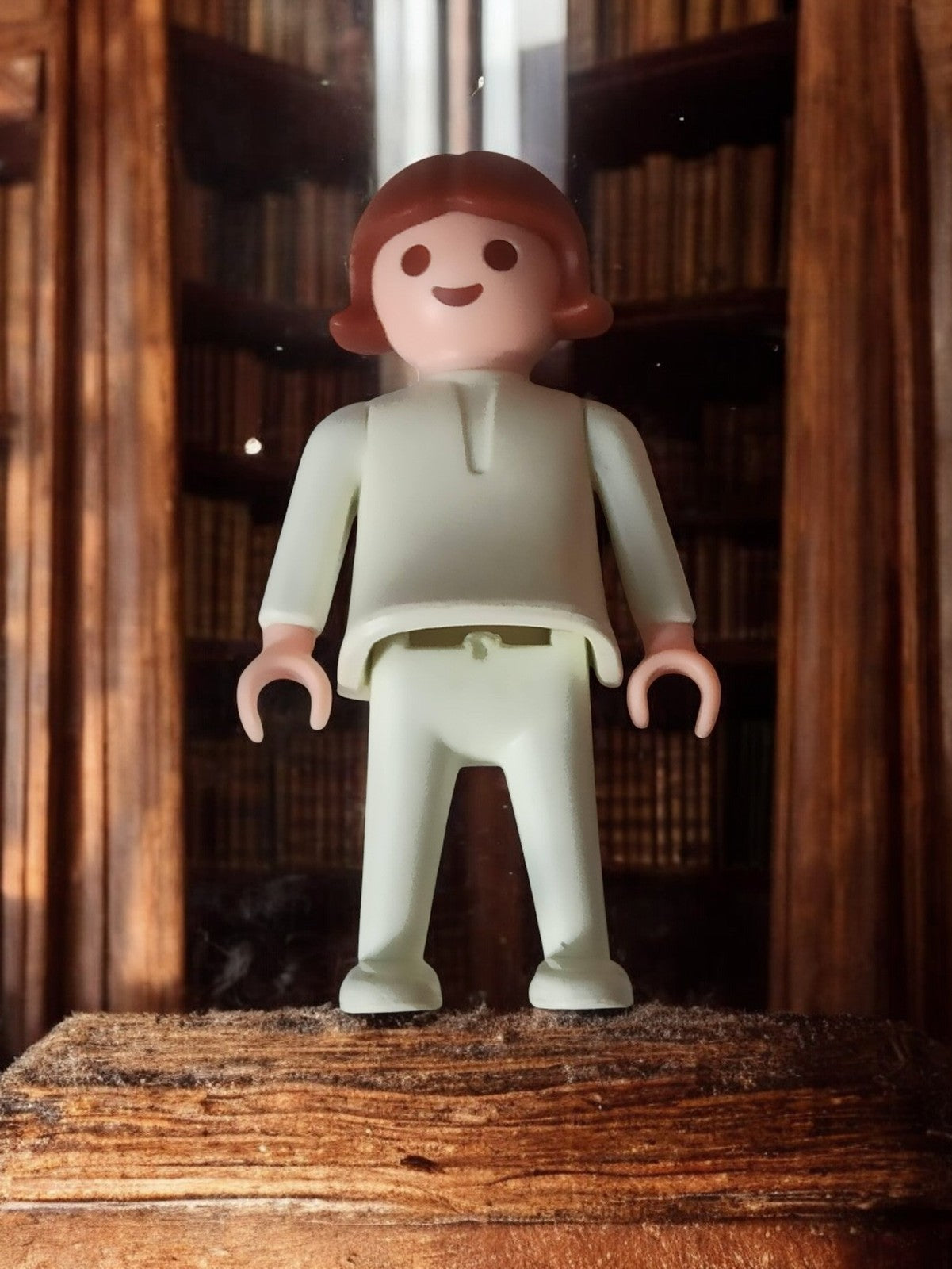Figurine Playmobil vintage années 70 personnage rétro cheveux bruns ancien