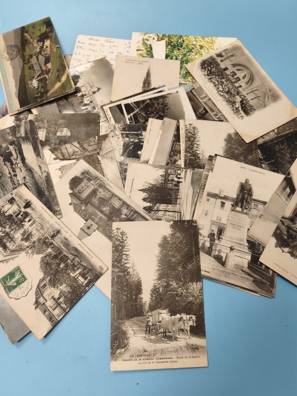 Lot cartes postales anciennes CPA, paysages et monuments divers, collection vint