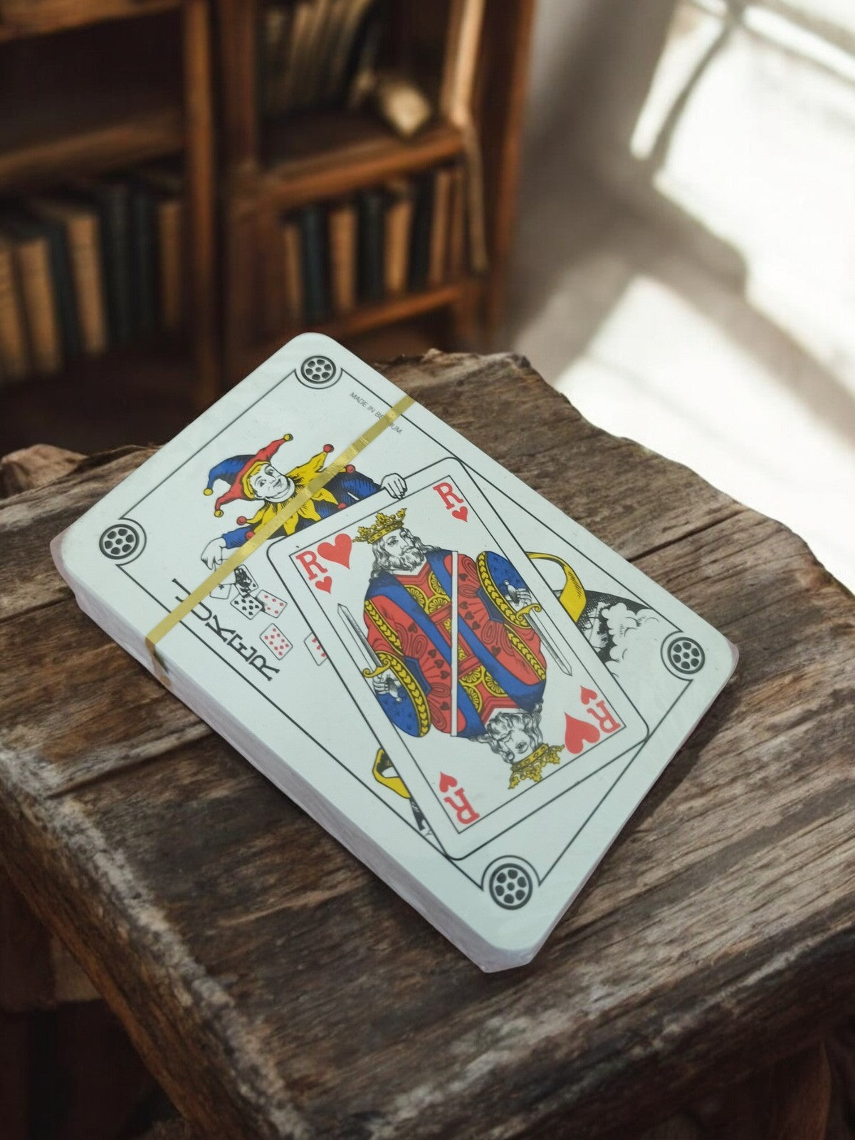 Jeu de cartes vintage ancien motif roi cœur rétro neuf occasion