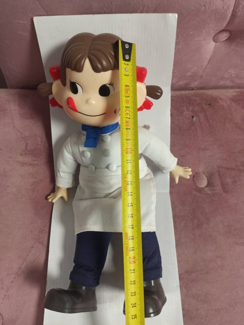 Poupée vintage Peko-Chan Soft Vinyl, figurine ancienne, tenue pâtissière