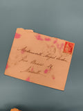 Lettre ancienne timbrée 50c Semeuse rouge cachet 1934 Marseille philatélie (Ref