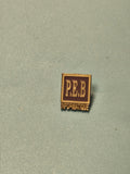 Vintage pin's PEB informatique carré ancien, badge rétro collection