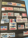 Lot anciens timbres oblitérés USA Air Mail vintage aviation poste collection