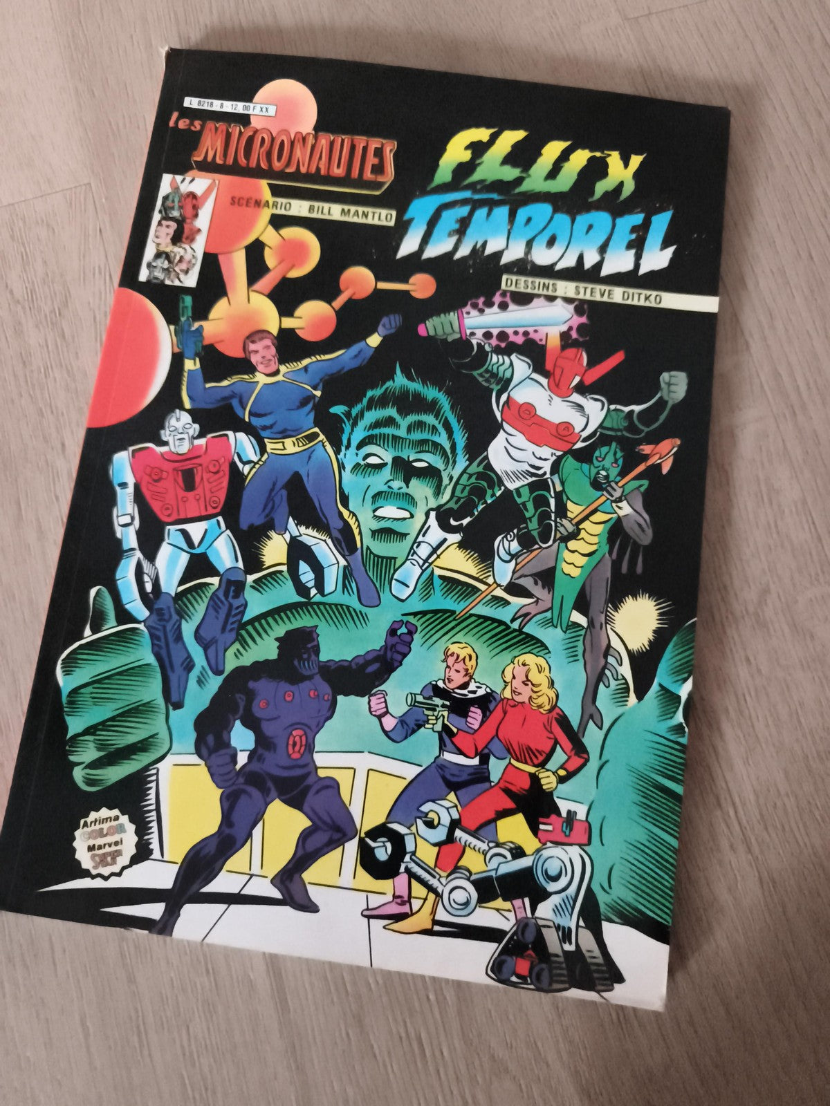 Comic Les Micronautes Flux Temporel vintage Marvel Arédit Steve Ditko