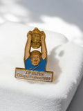 Pin's vintage J.P. Papin OM Coupe France 1989 badge rétro football