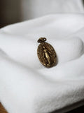 Médaille religieuse ancienne Vierge Miraculeuse vintage, aspect doré rétro