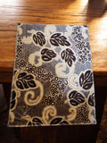Tissu ancien velours broché jacquard religieux motif floral 40x30cm liturgique
