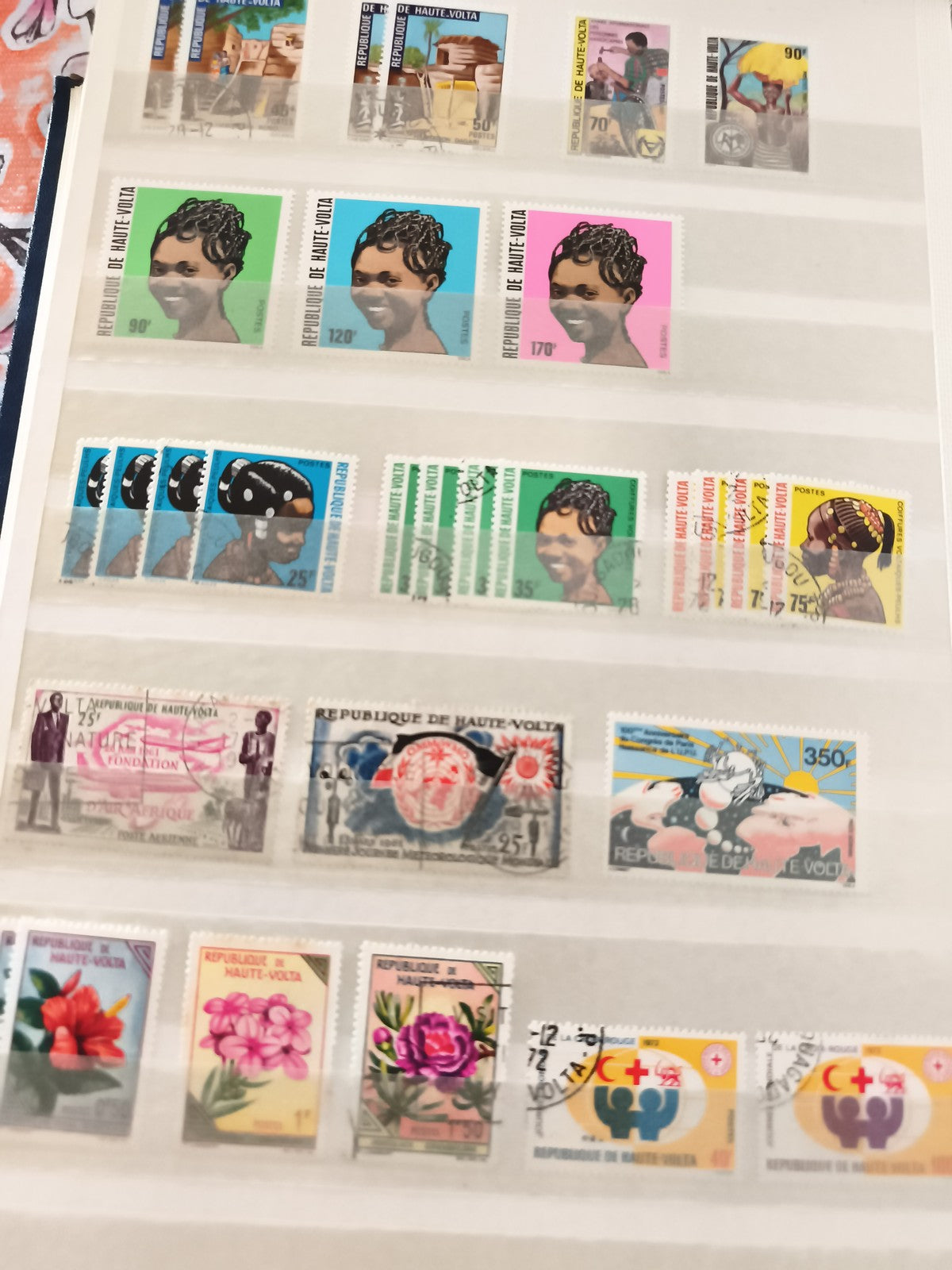Timbres anciens Haute-Volta lot varié années 70 oblitérés thématiques Afrique